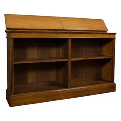 Large Antique Library Bookcase, Scottish, Oak, Bookshelf, Cabinet, Victorian
