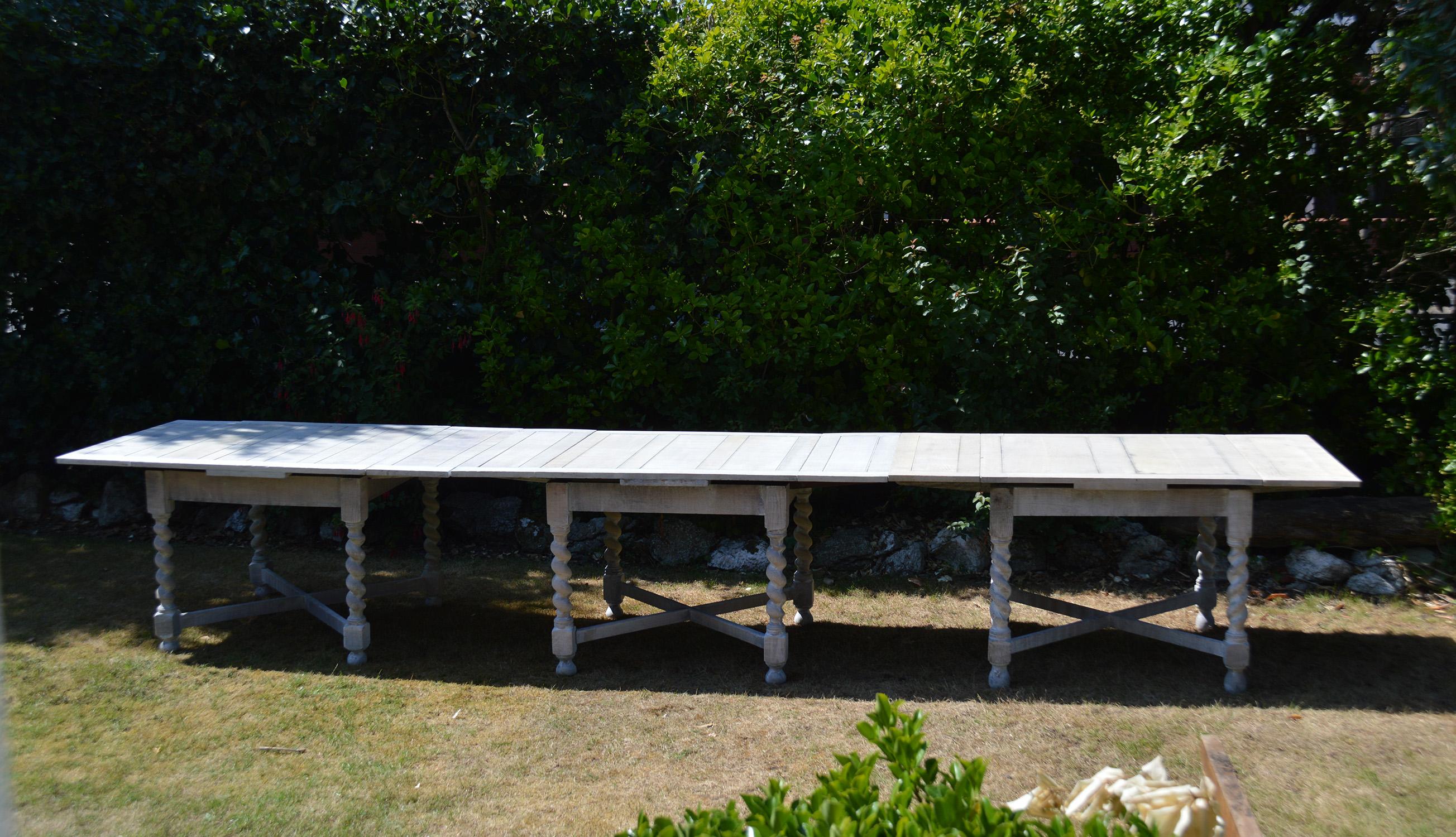 12 seater oak dining table