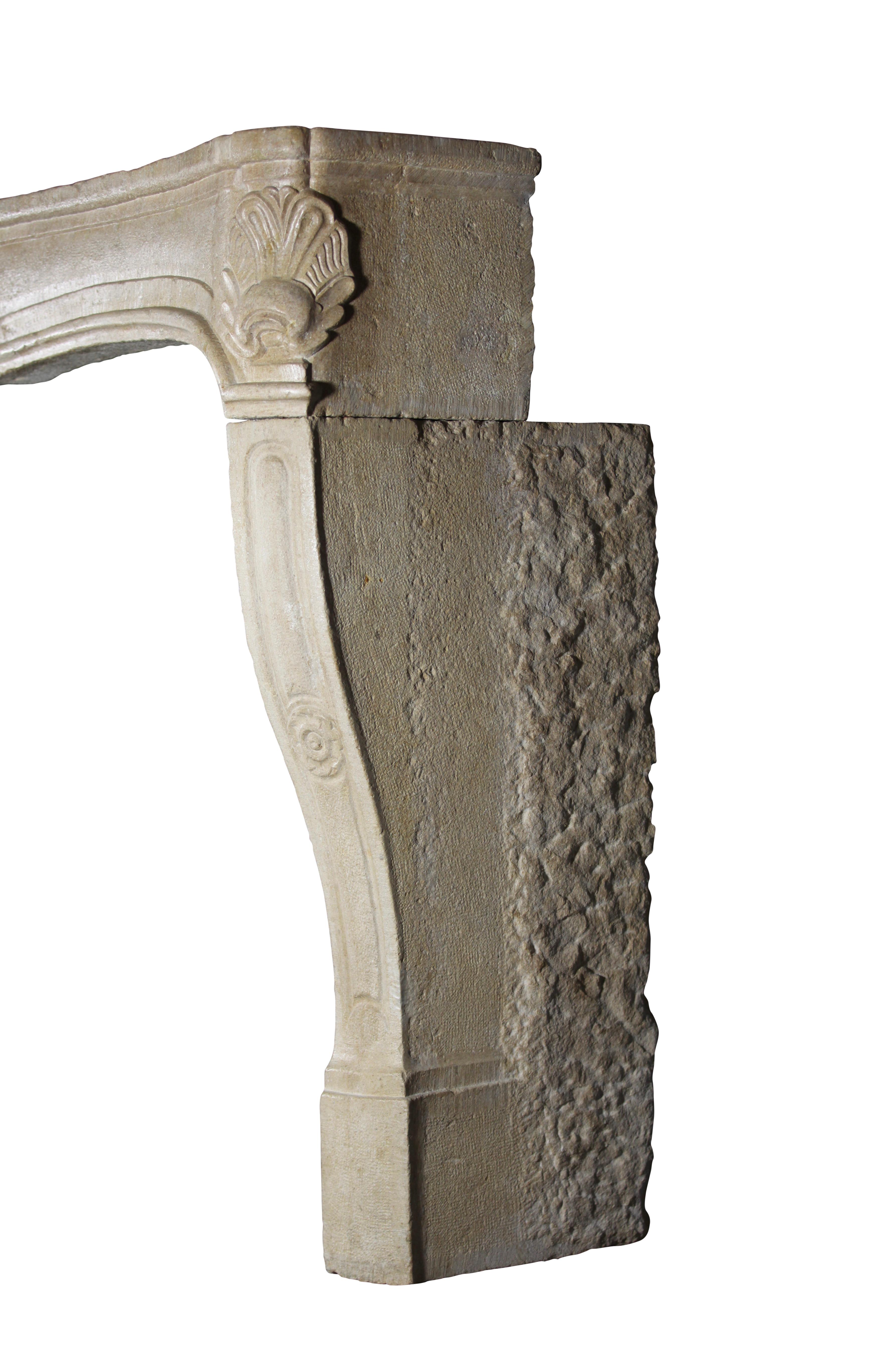 Large Antique Limestone Regency Cheminee From France For Sale 14