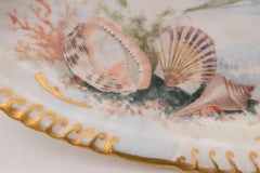 Large Antique Limoges Fish Platter circa 1890 Hand Painted & Artist Signed