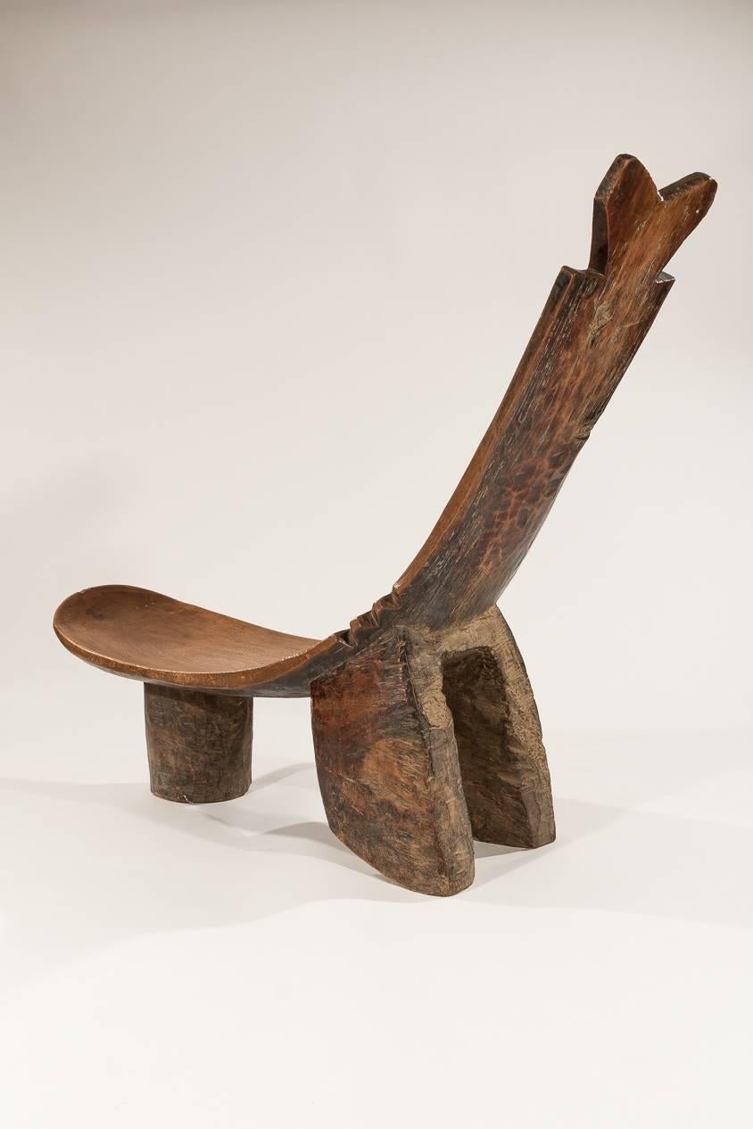 Tribal Grande chaise Lobi ancienne du Ghana, Afrique de l'Ouest