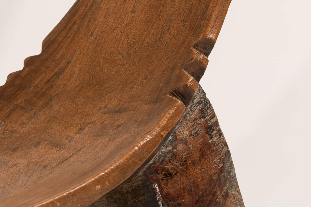Bois Grande chaise Lobi ancienne du Ghana, Afrique de l'Ouest