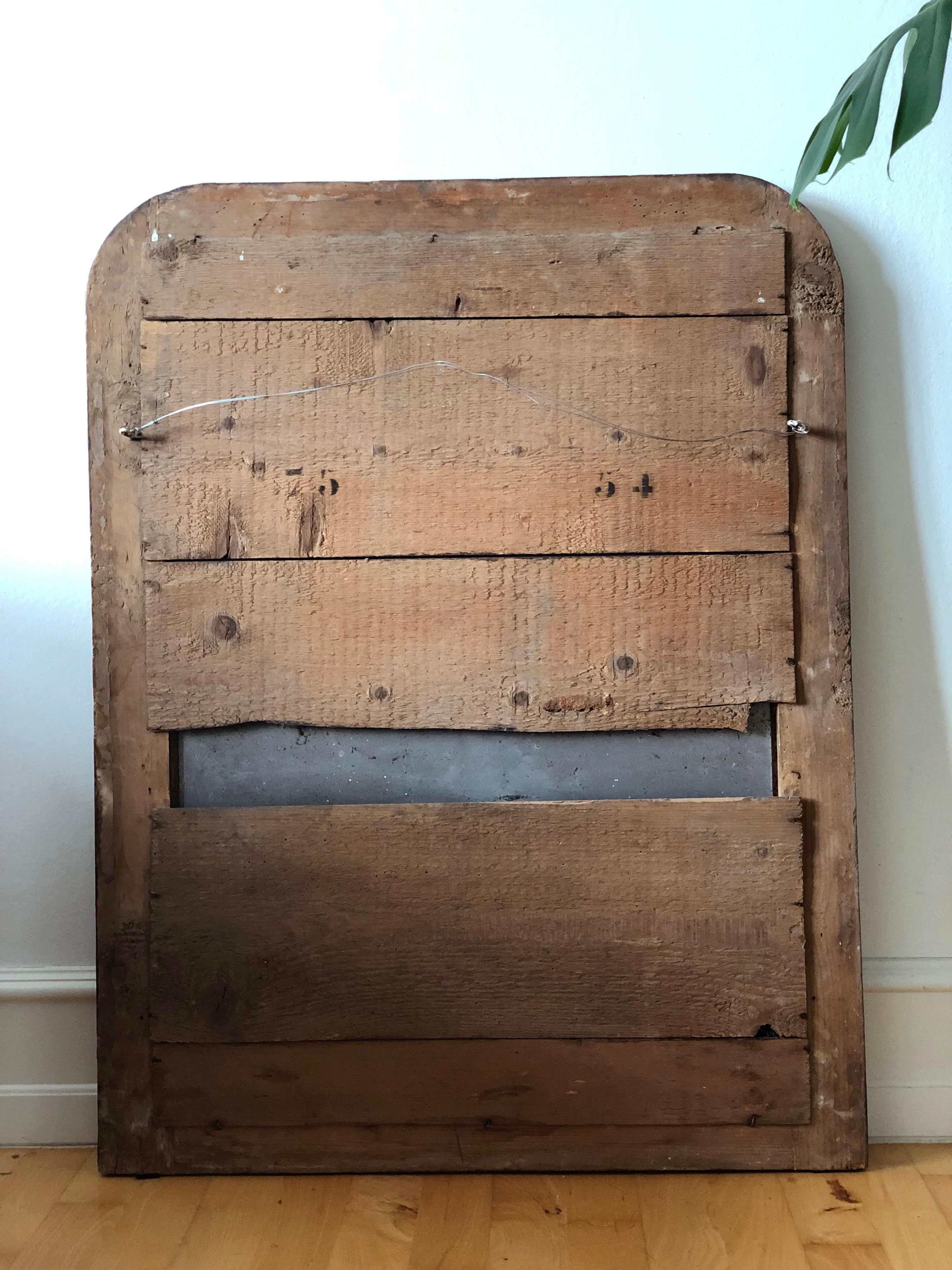 Grand miroir ancien en bois doré de Louis Philippe French Fin du 19ème siècle en vente 1