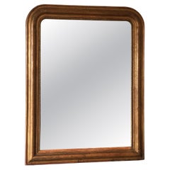 Large Antique Louis Philippe French Giltwood Mirror Late 19th Century