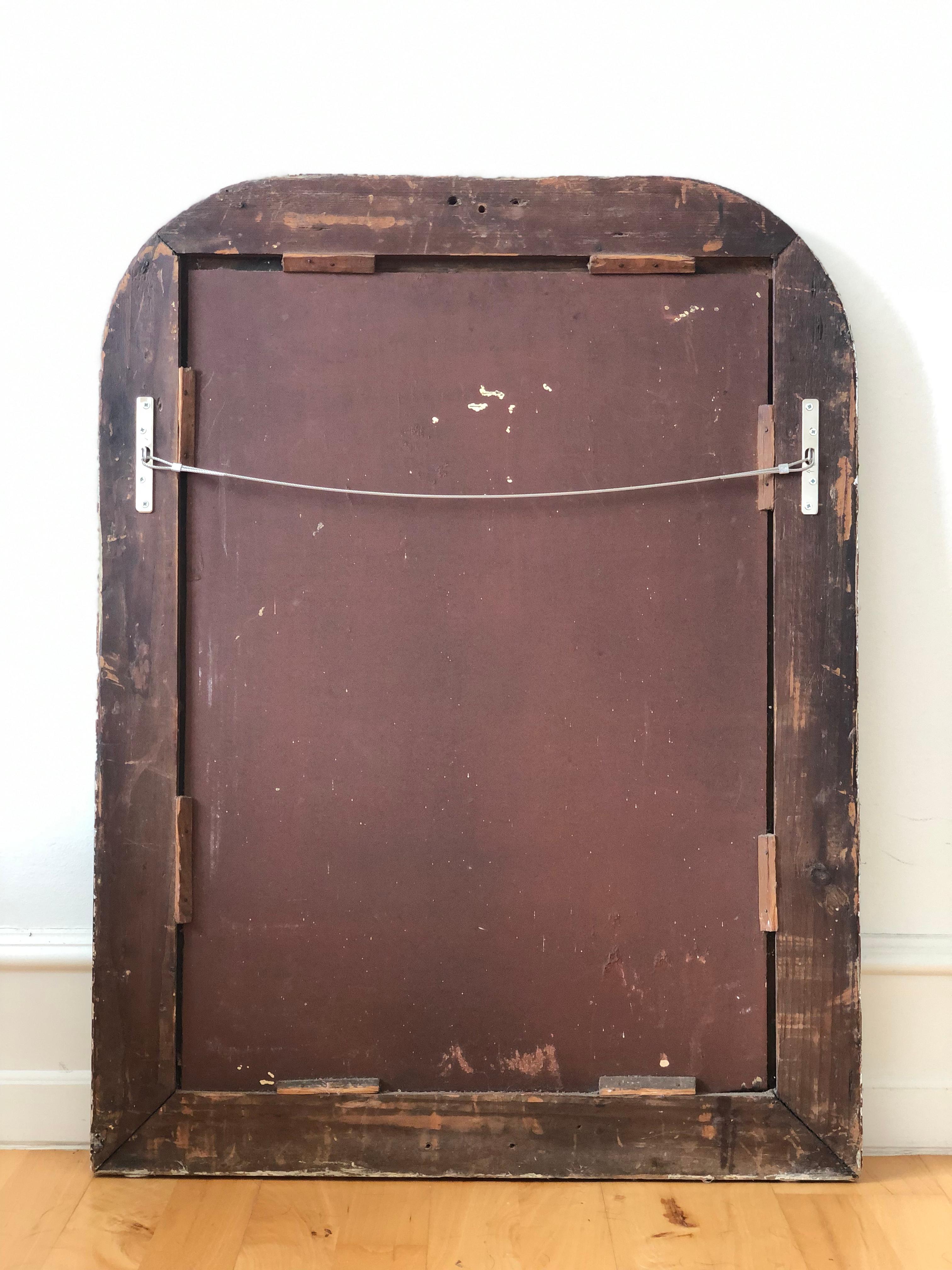 Large Antique Louis Philippe French Mirror in Silver, Late 19th Century For Sale 3