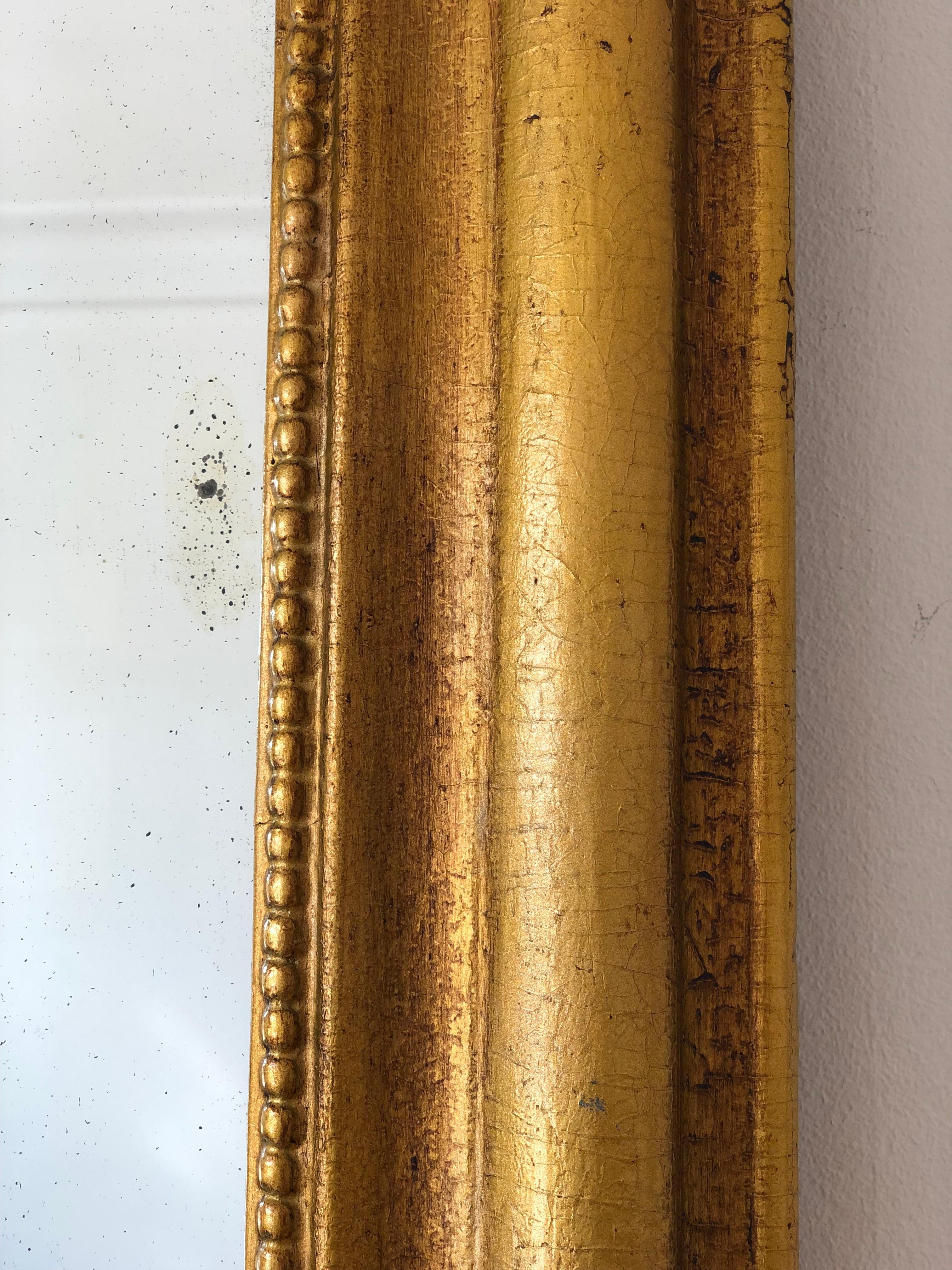Carved Large Antique Louis Philippe Giltwood Mirror France Late 19th Century