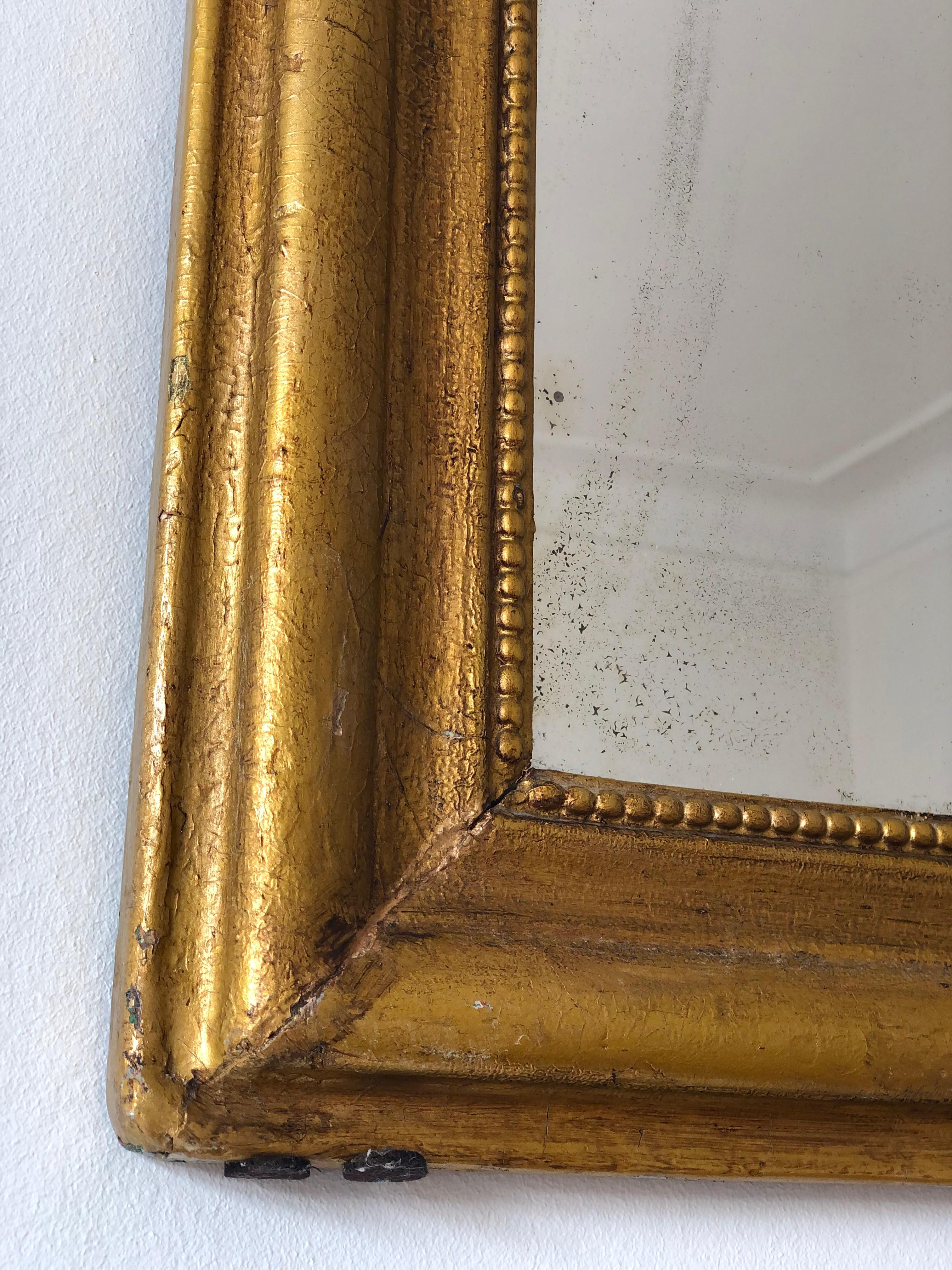 Large Antique Louis Philippe Giltwood Mirror France Late 19th Century 2