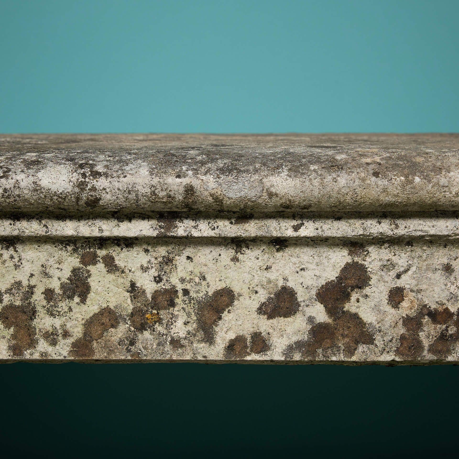 French Large Antique Louis Style Limestone Garden Bench