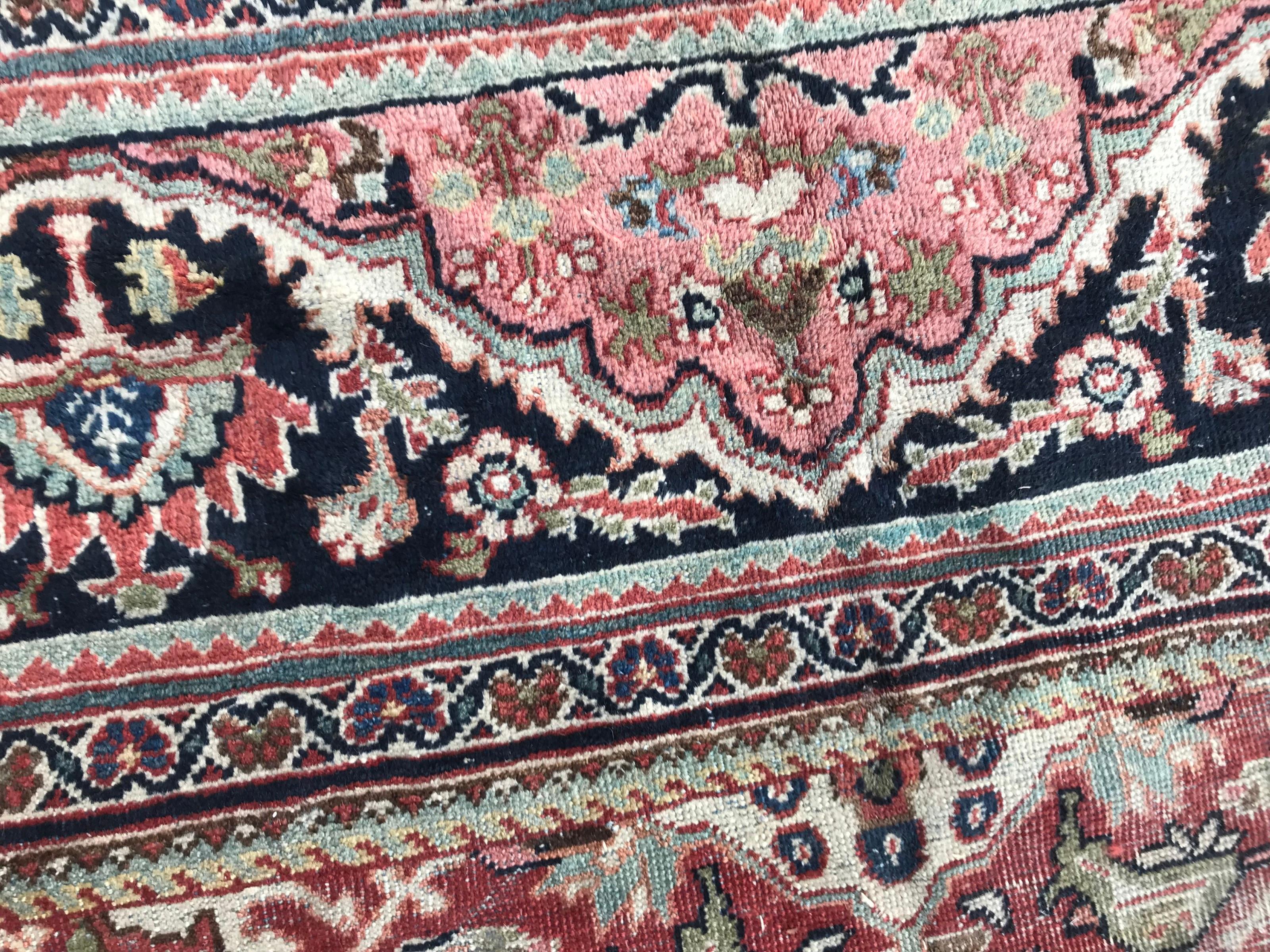 Large Antique Mahal Rug For Sale 3