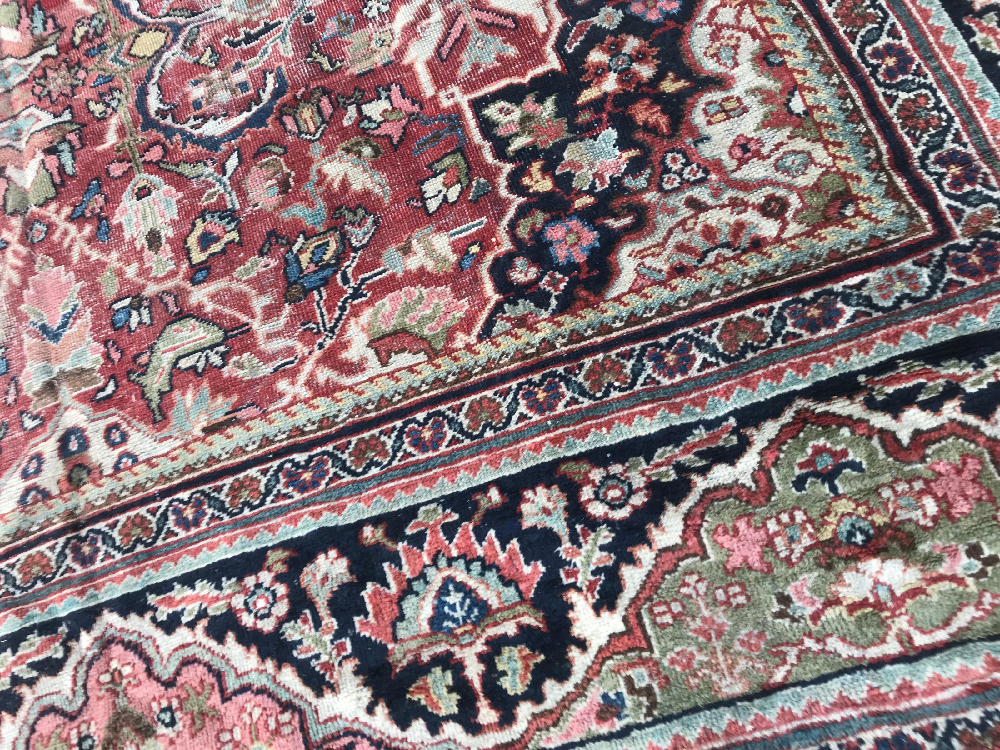 Large Antique Mahal Rug For Sale 5