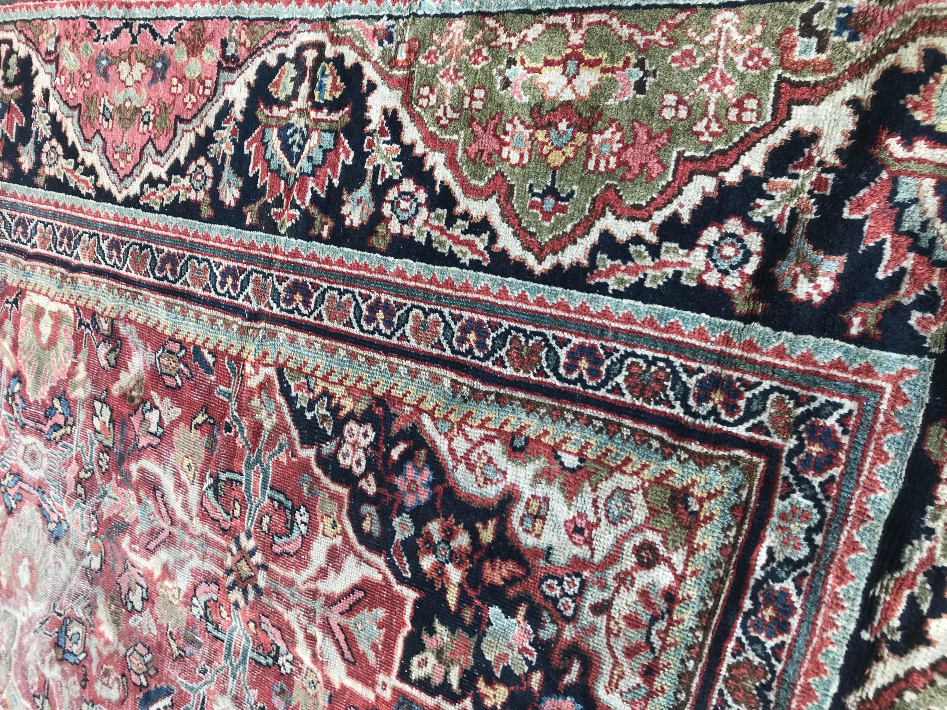 Large Antique Mahal Rug For Sale 6