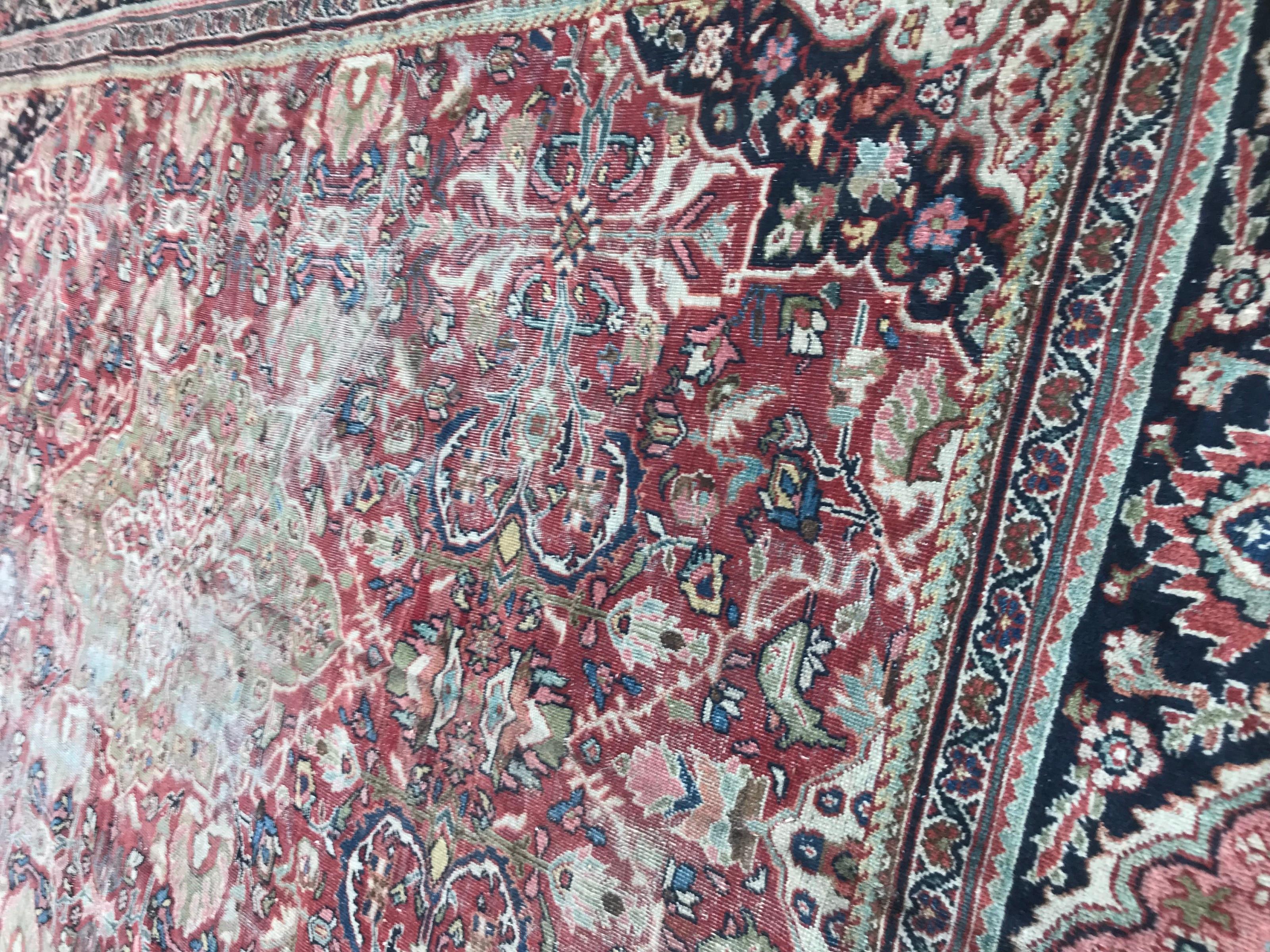Large Antique Mahal Rug For Sale 9