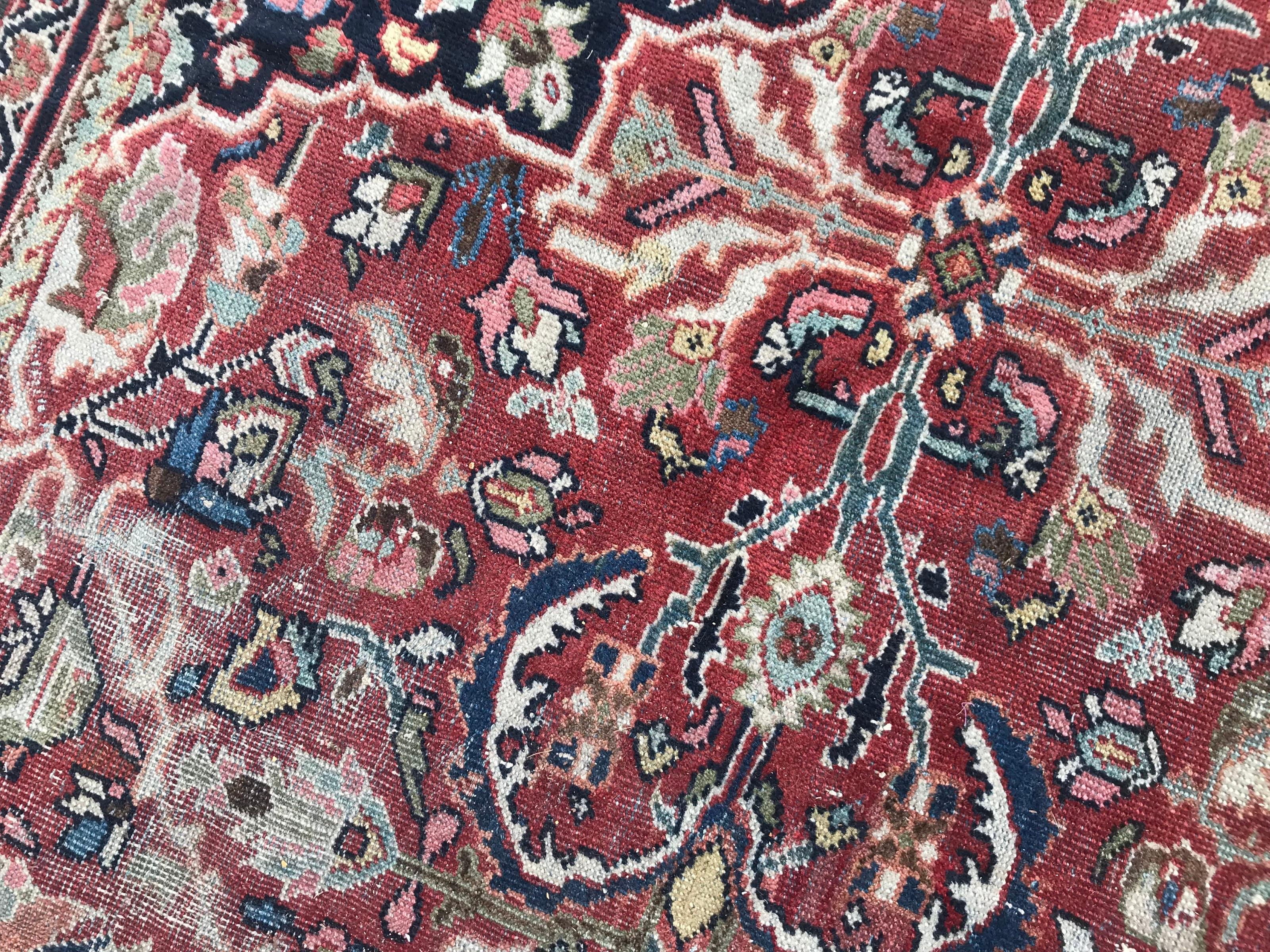 Large Antique Mahal Rug For Sale 1