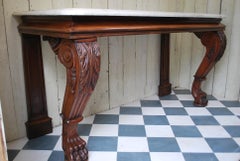 Large antique mahogany 19th century English Country House Console / hall Table