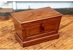 Großes antikes Cellarette aus Mahagoni in Kaskenform