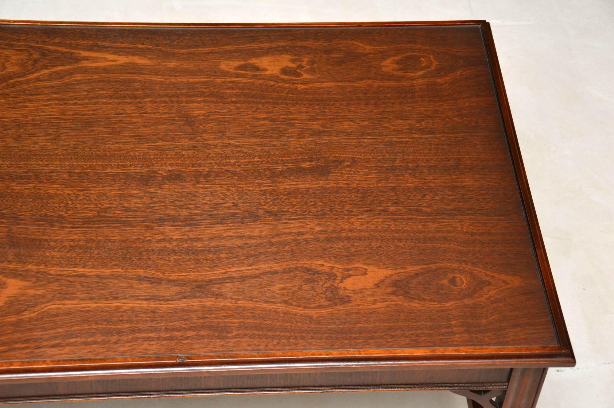Mid-20th Century Large Antique Mahogany Coffee Table