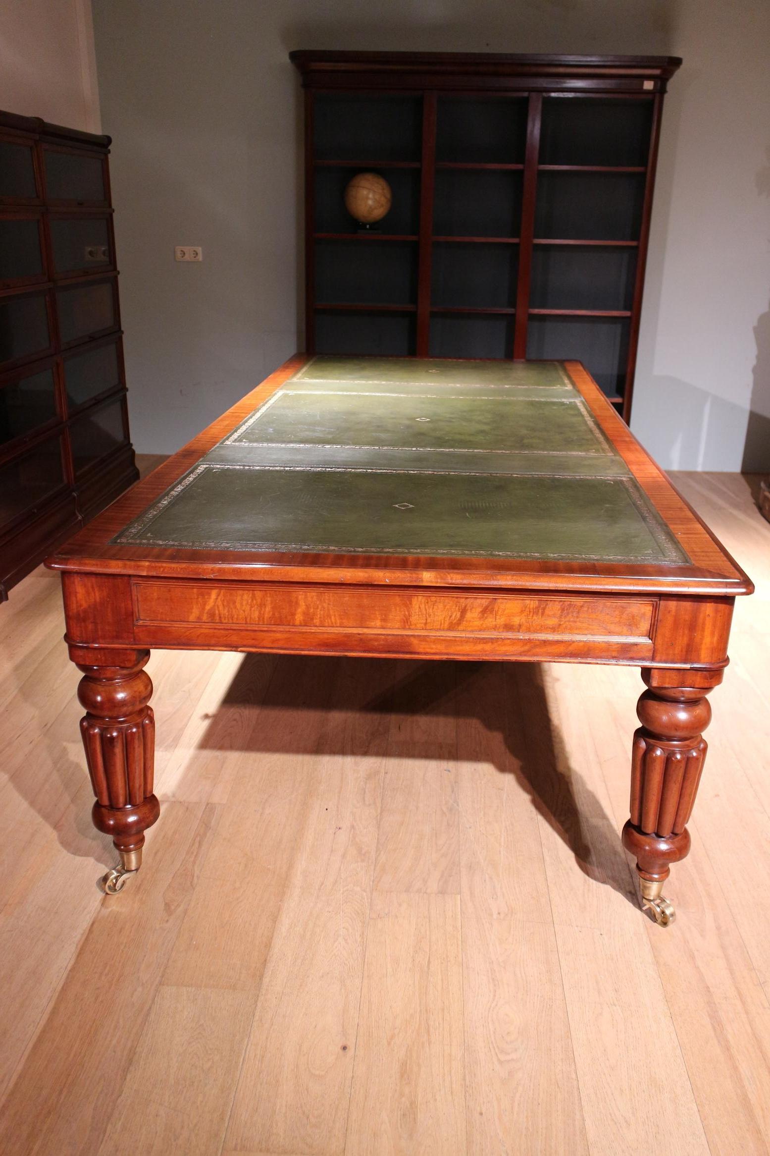 Large Antique Mahogany Conference Table For Sale 7