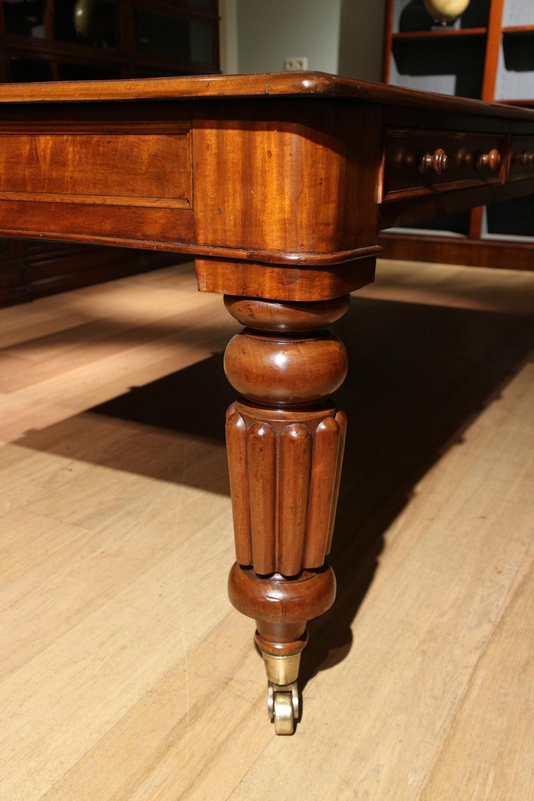 Large Antique Mahogany Conference Table For Sale at 1stDibs