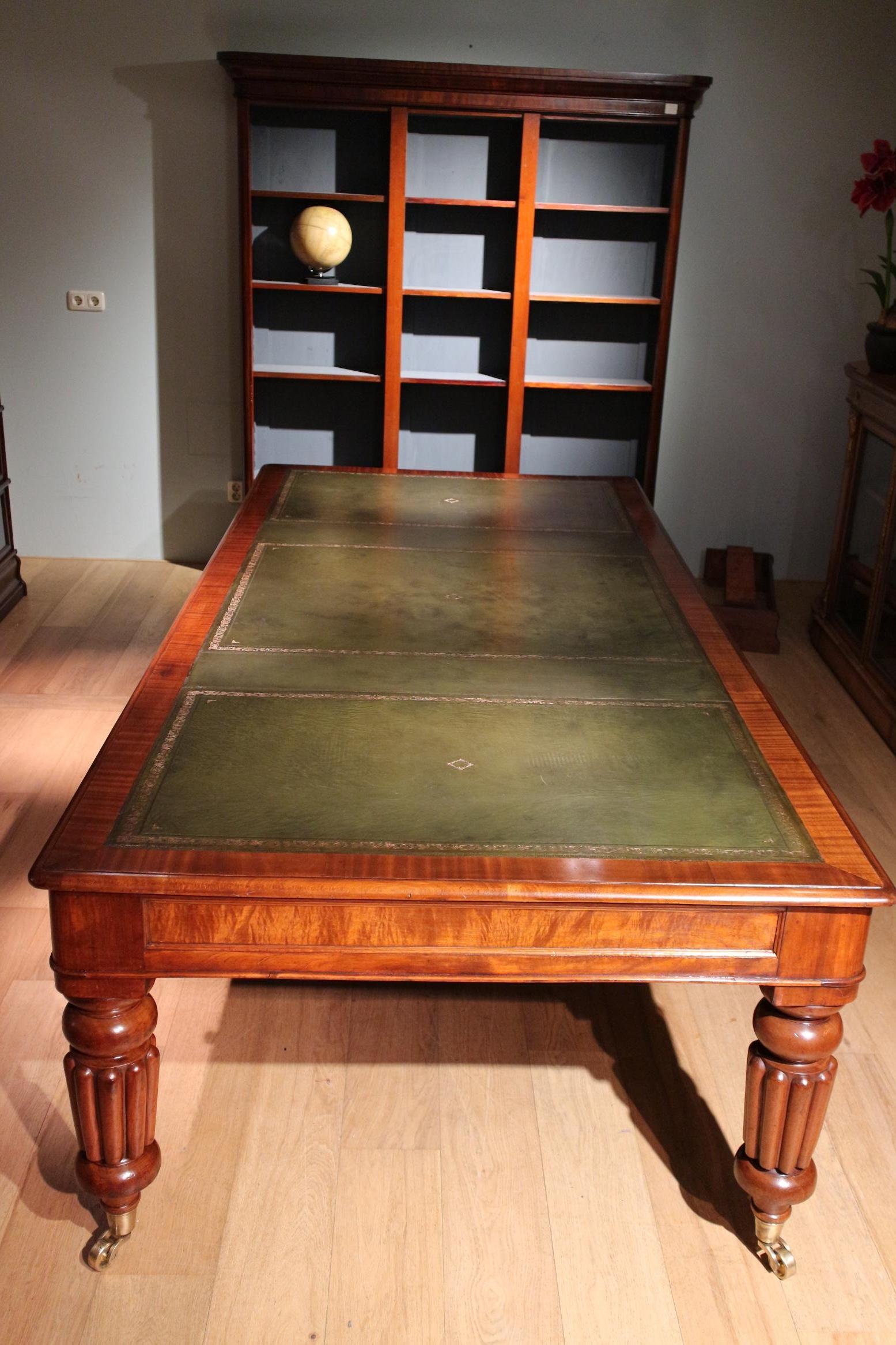 British Large Antique Mahogany Conference Table For Sale