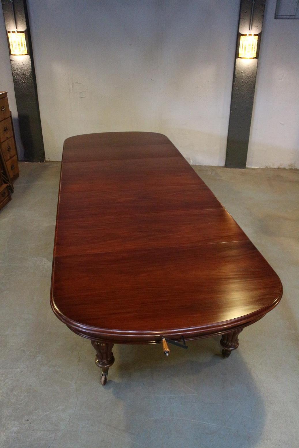 Large Antique Mahogany Dining Table / Conference Table 1