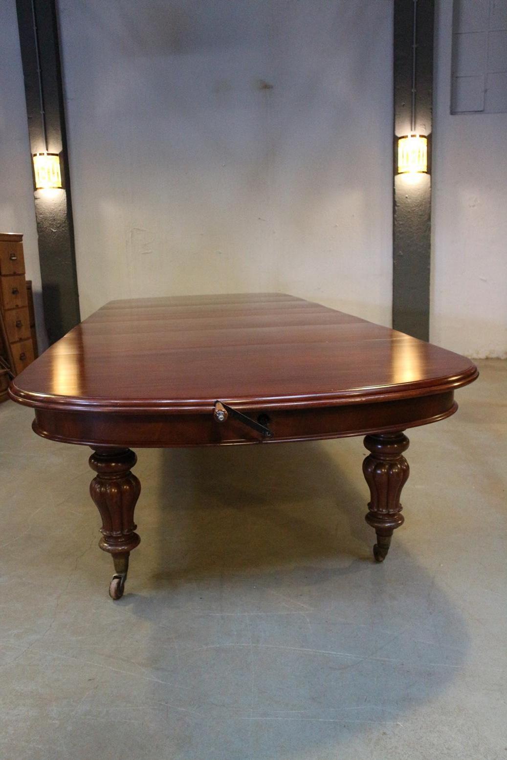 Large Antique Mahogany Dining Table / Conference Table 2