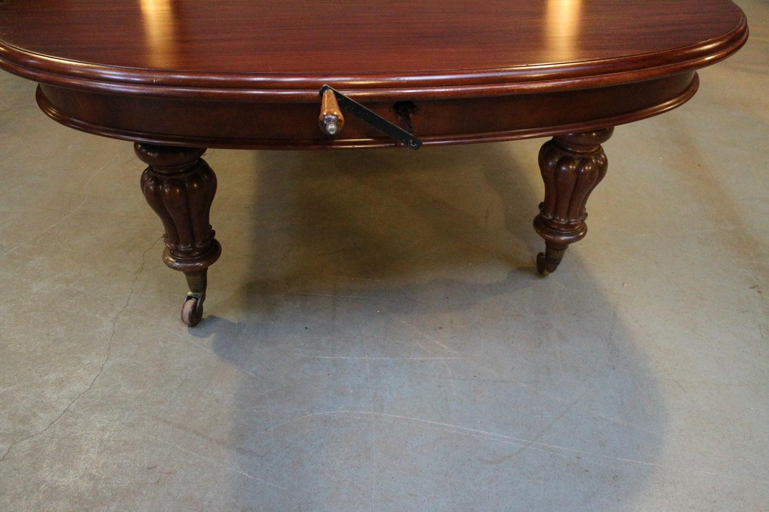 Large Antique Mahogany Dining Table / Conference Table 3