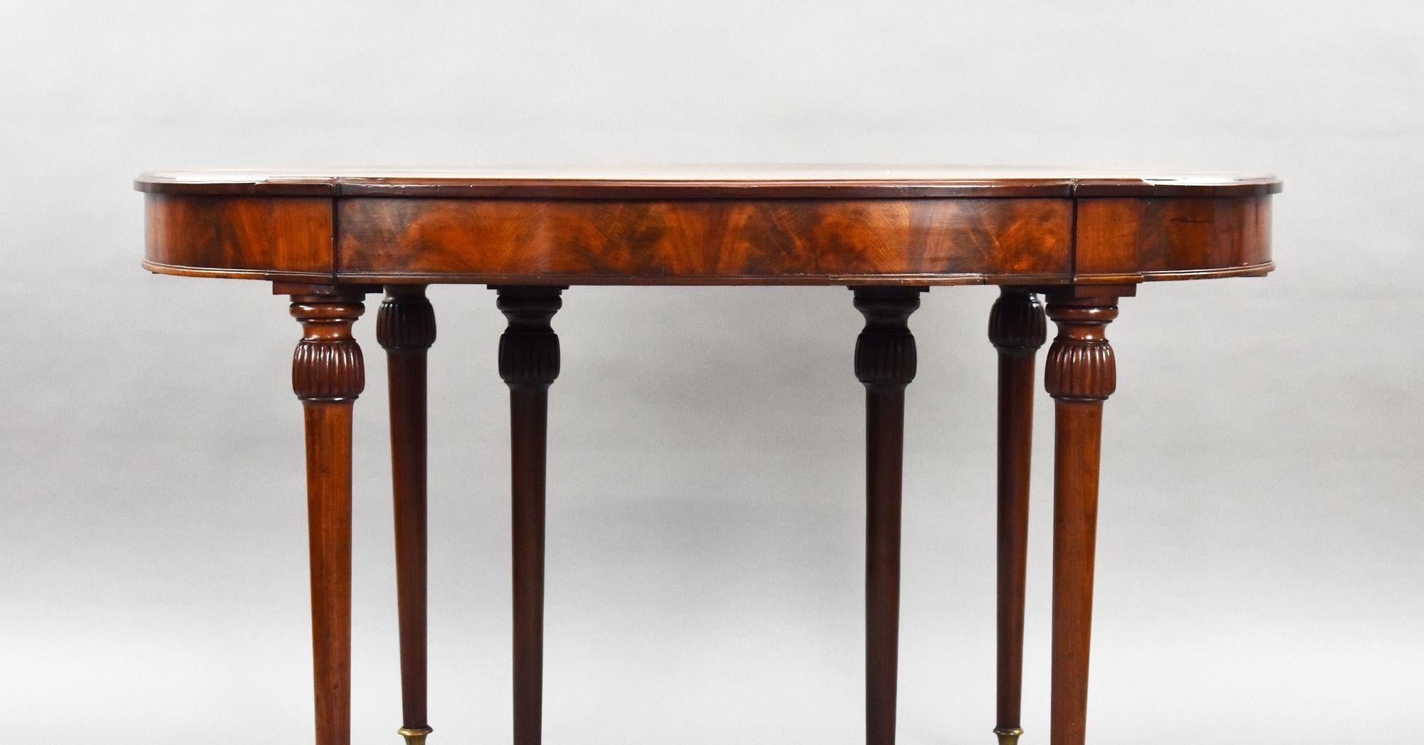 English Large Antique Mahogany Extending Dining Table For Sale