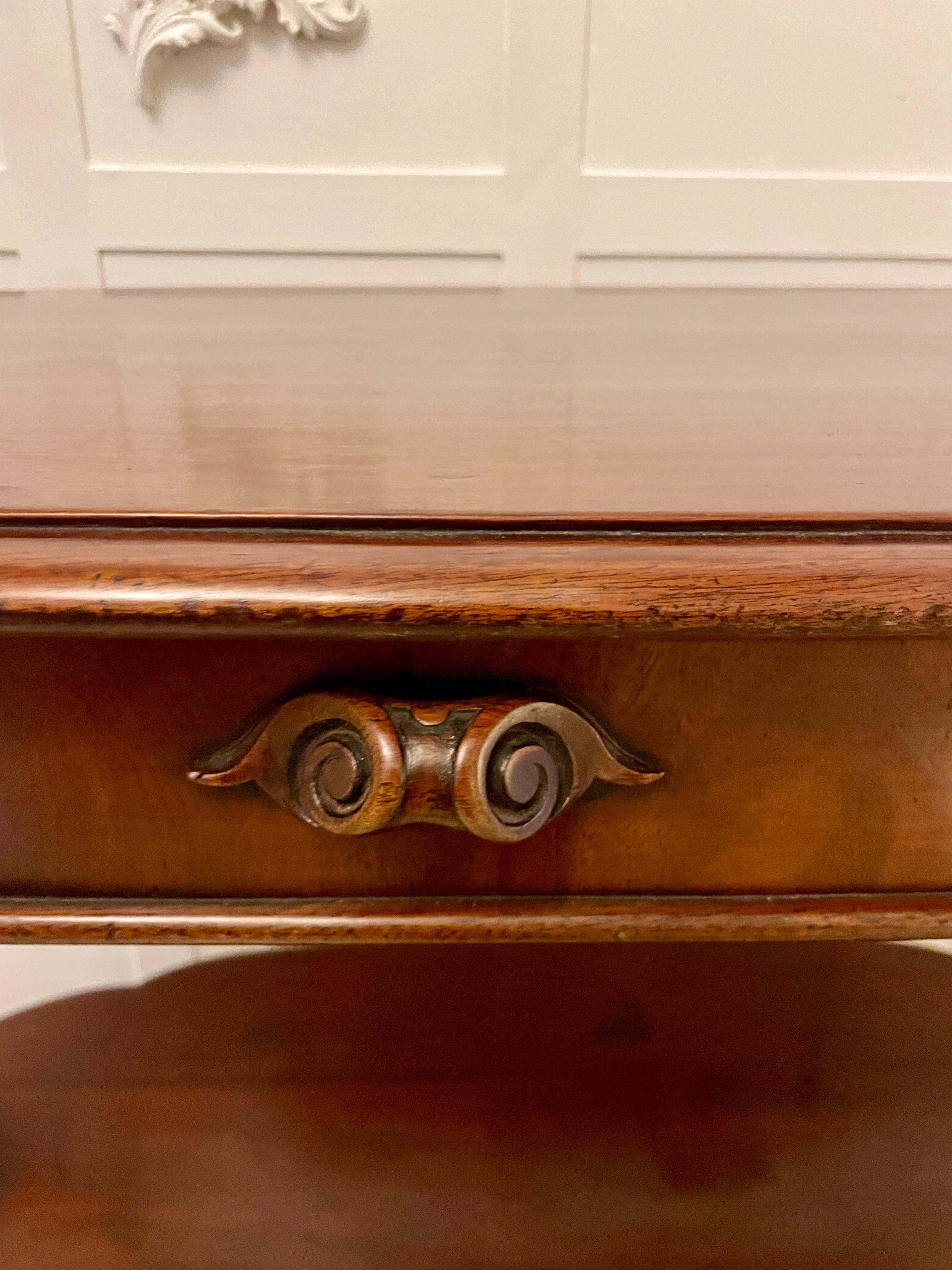 Large Antique Mahogany Oval Shaped Freestanding Serving/Console Table For Sale 5
