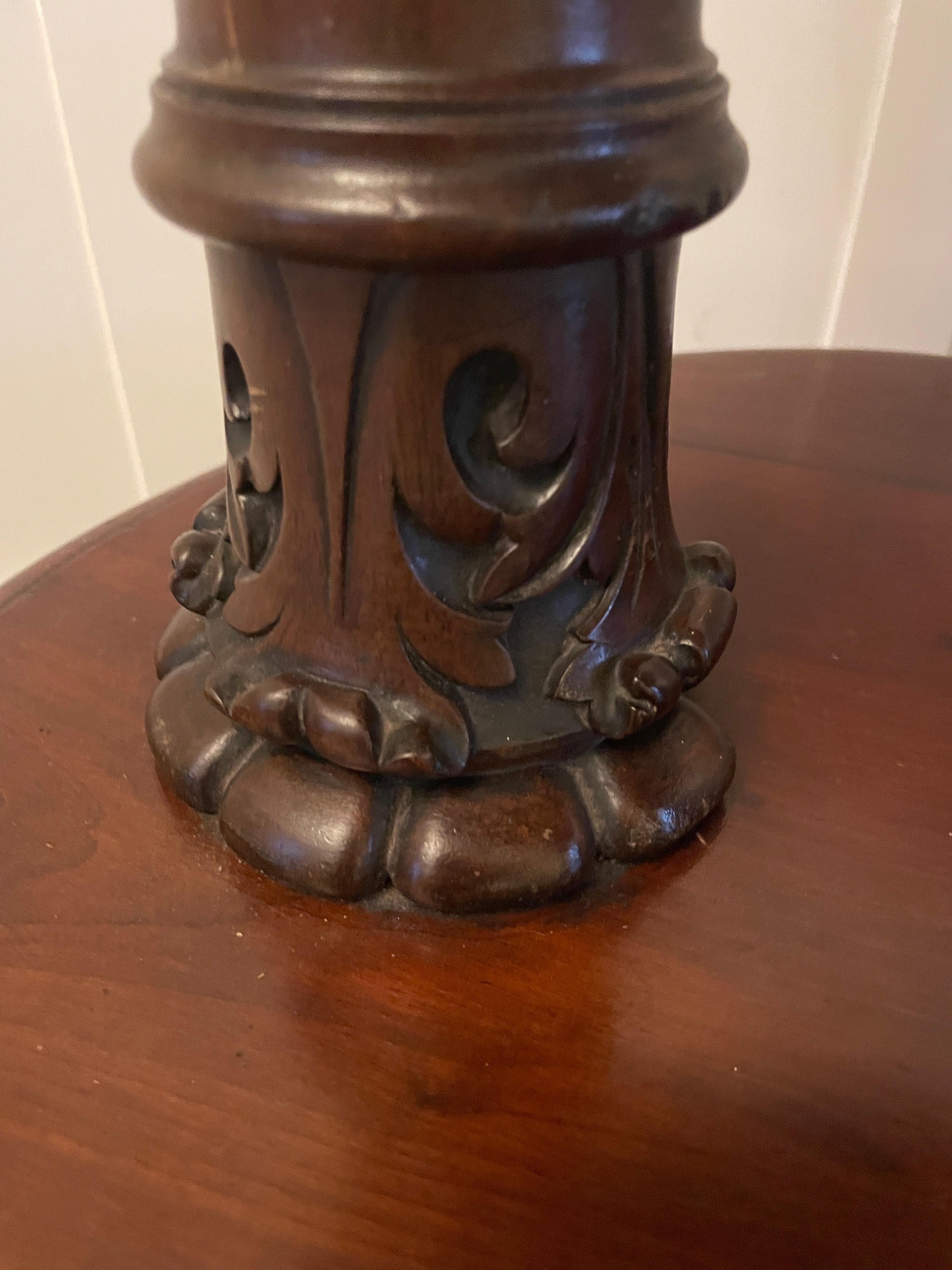 Other Large Antique Mahogany Oval Shaped Freestanding Serving/Console Table For Sale