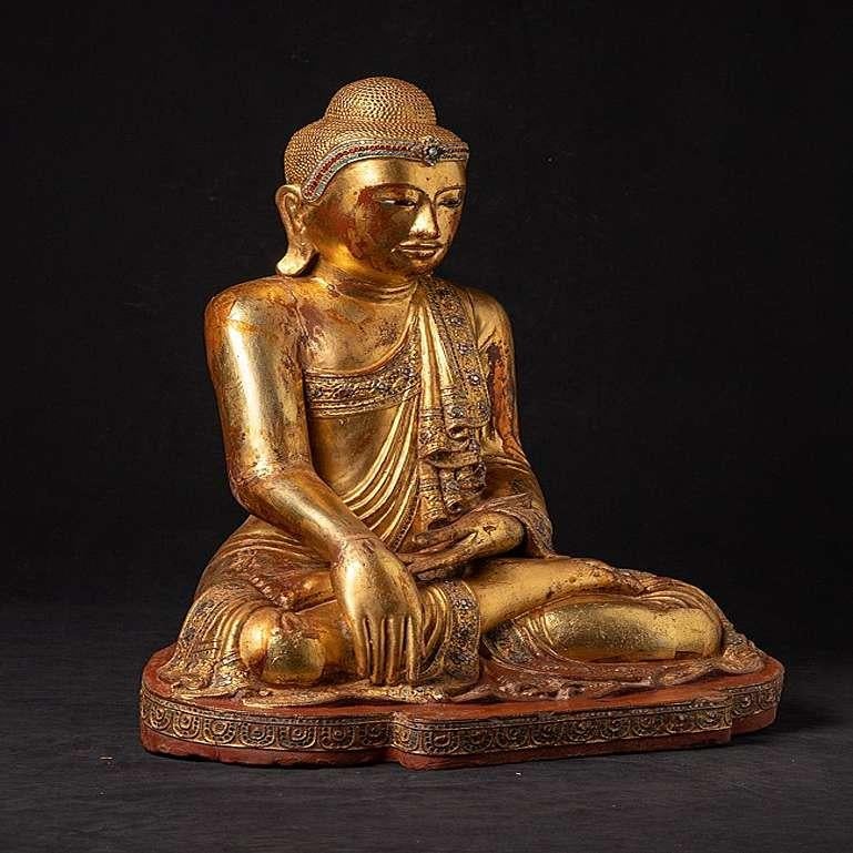 Large Antique Mandalay Buddha Statue from Burma For Sale 4