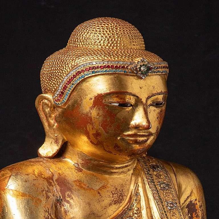 Large Antique Mandalay Buddha Statue from Burma For Sale 6