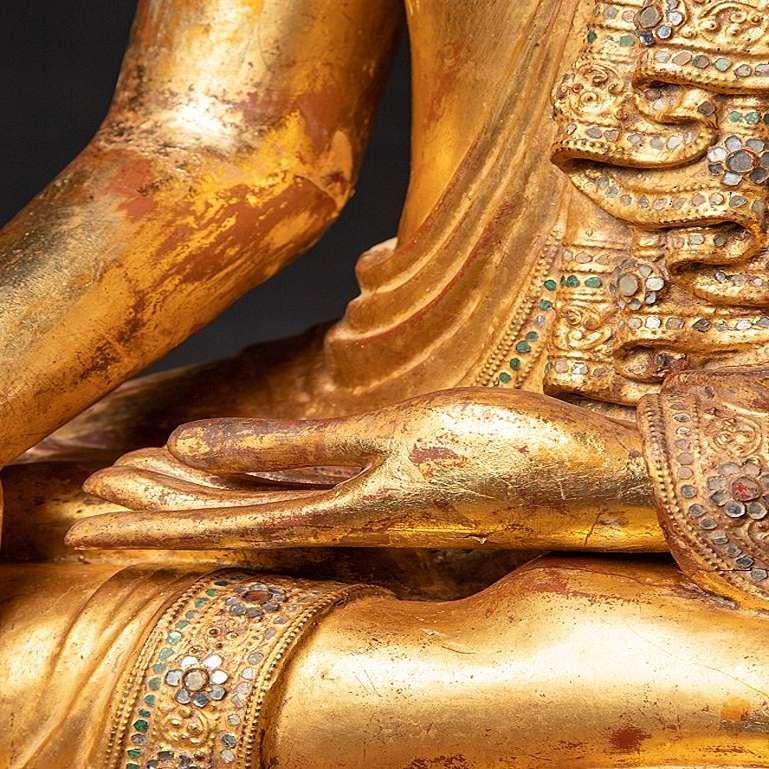Gran estatua antigua de Buda de Mandalay de Birmania en venta 12