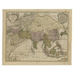 Large Antique Map of Asia including All of Southeast Asia, c.1792