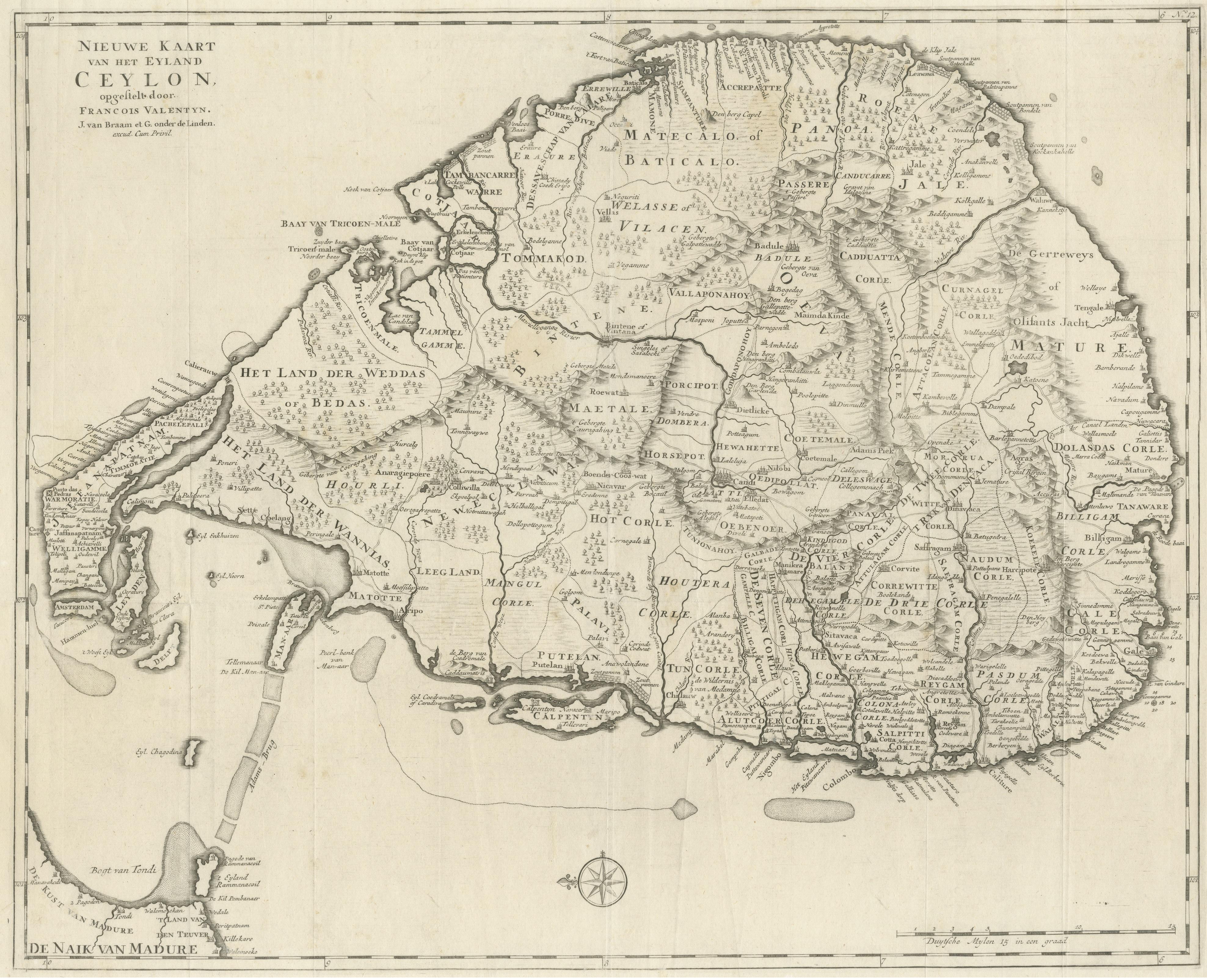 old ceylon map