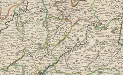 Large Antique Map of Franche-Comté – Divided into Three Historic Bailliages 1681