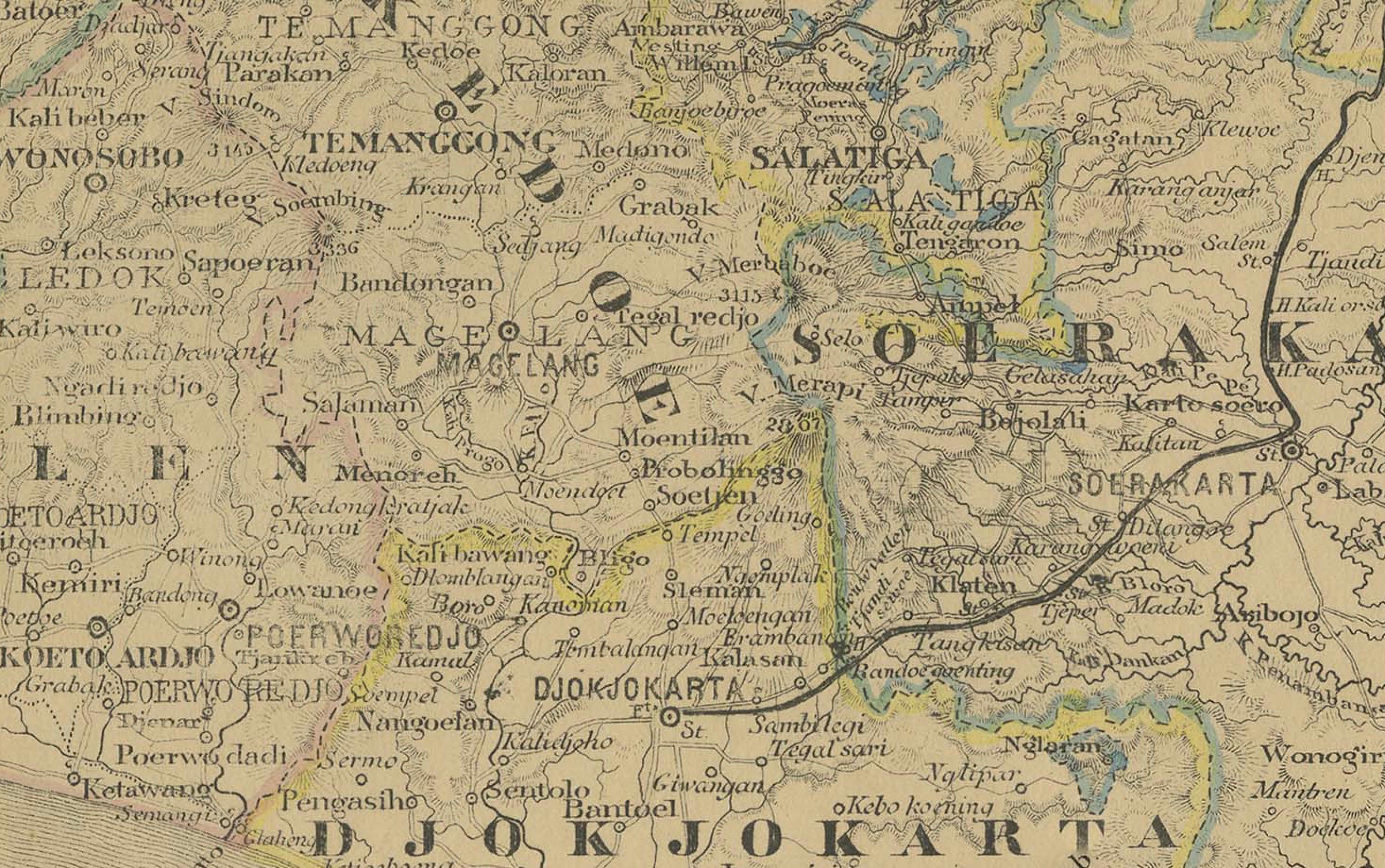 Large Antique Map of Java & Madura with Batavia Inset, c.1870s Dutch East Indies For Sale 6