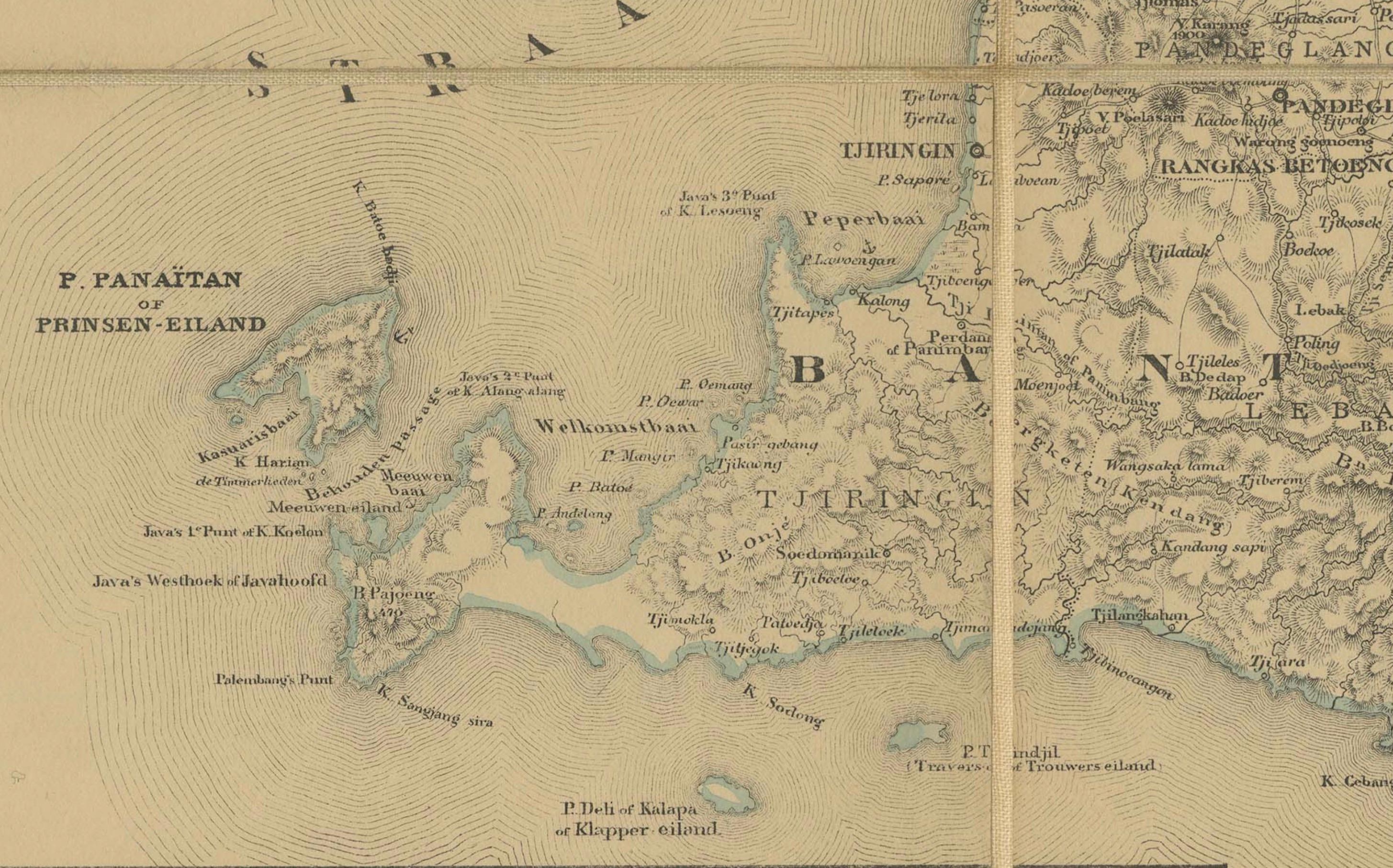 Large Antique Map of Java & Madura with Batavia Inset, c.1870s Dutch East Indies For Sale 1