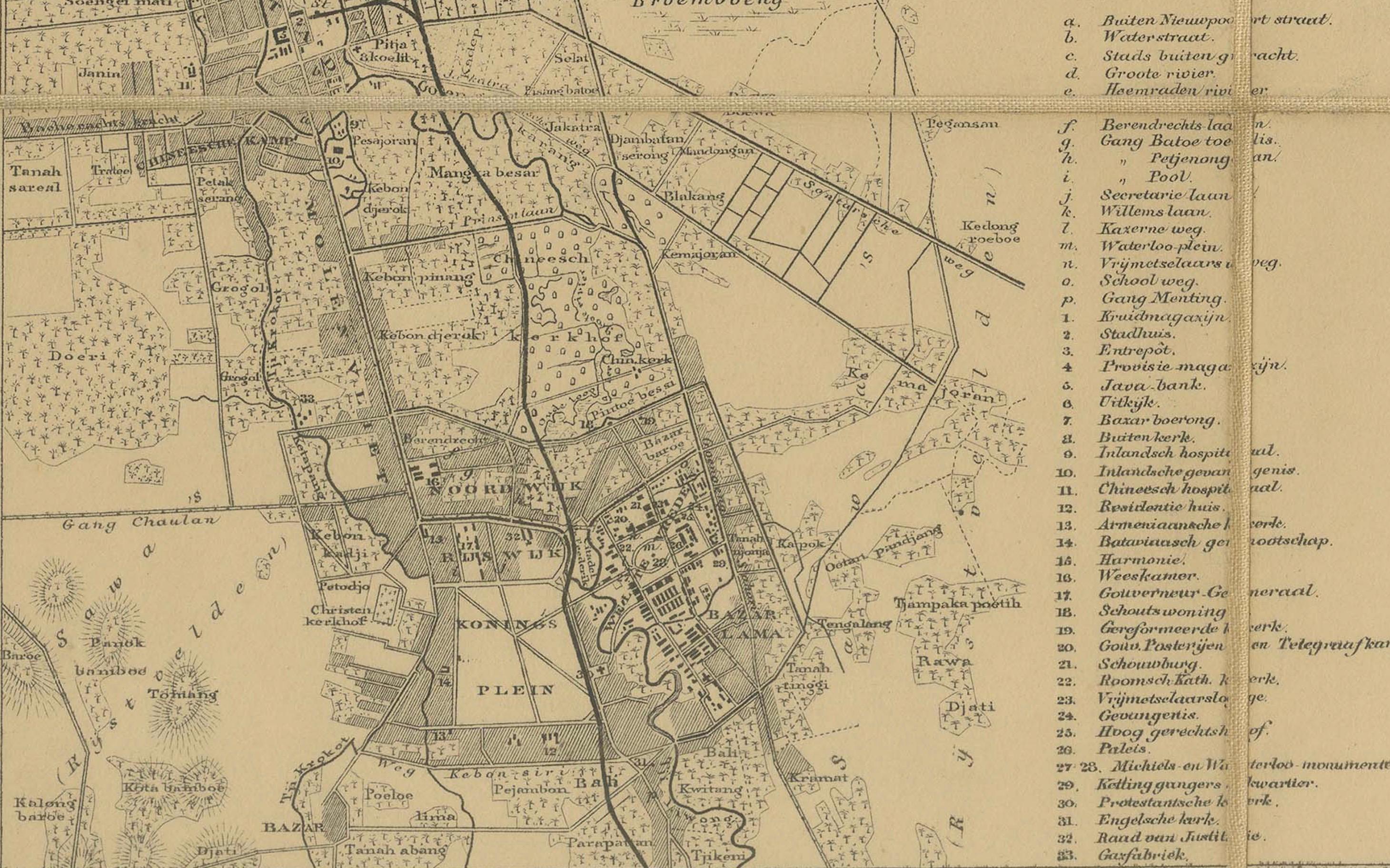 Large Antique Map of Java & Madura with Batavia Inset, c.1870s Dutch East Indies For Sale 3
