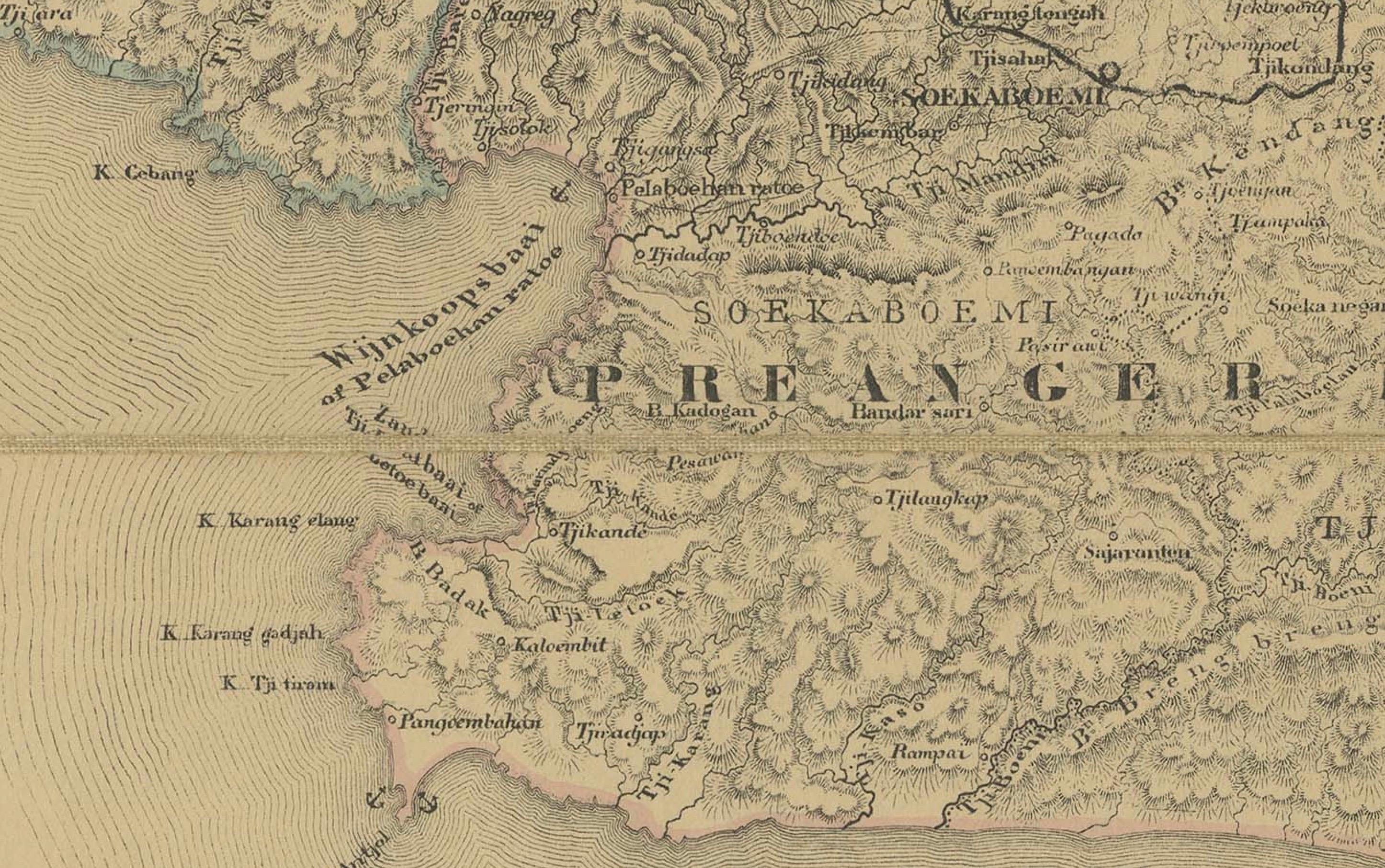 Large Antique Map of Java & Madura with Batavia Inset, c.1870s Dutch East Indies For Sale 4