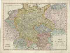 Large Antique Map of the German Empire