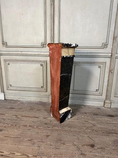 Large antique marble mantel, onyx and Saint Anne gray, around 1880