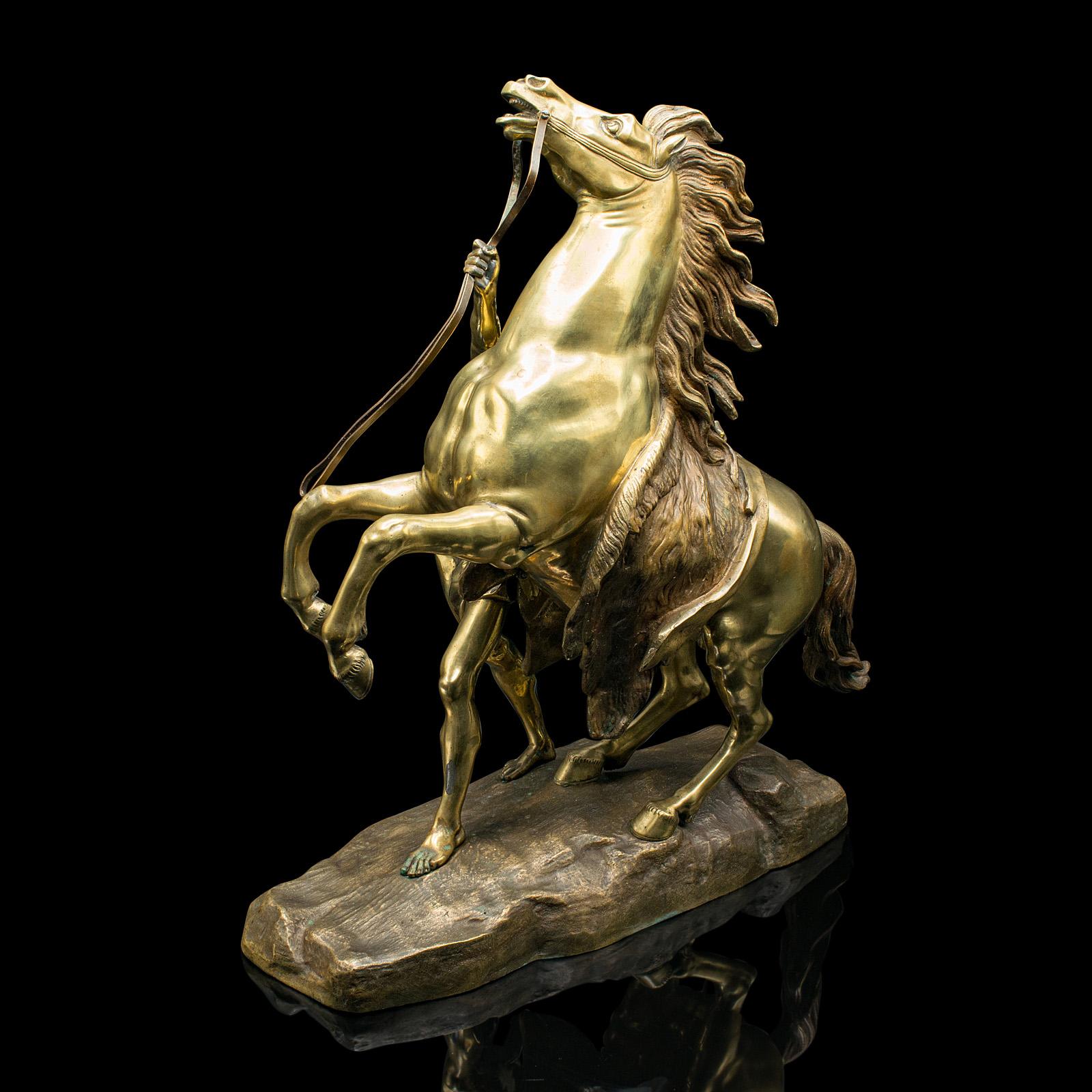 Gran Figura Antigua de Caballo Marly, Francés, Estatua Equina, Bronce, Victoriano, 1880 Victoriano tardío en venta
