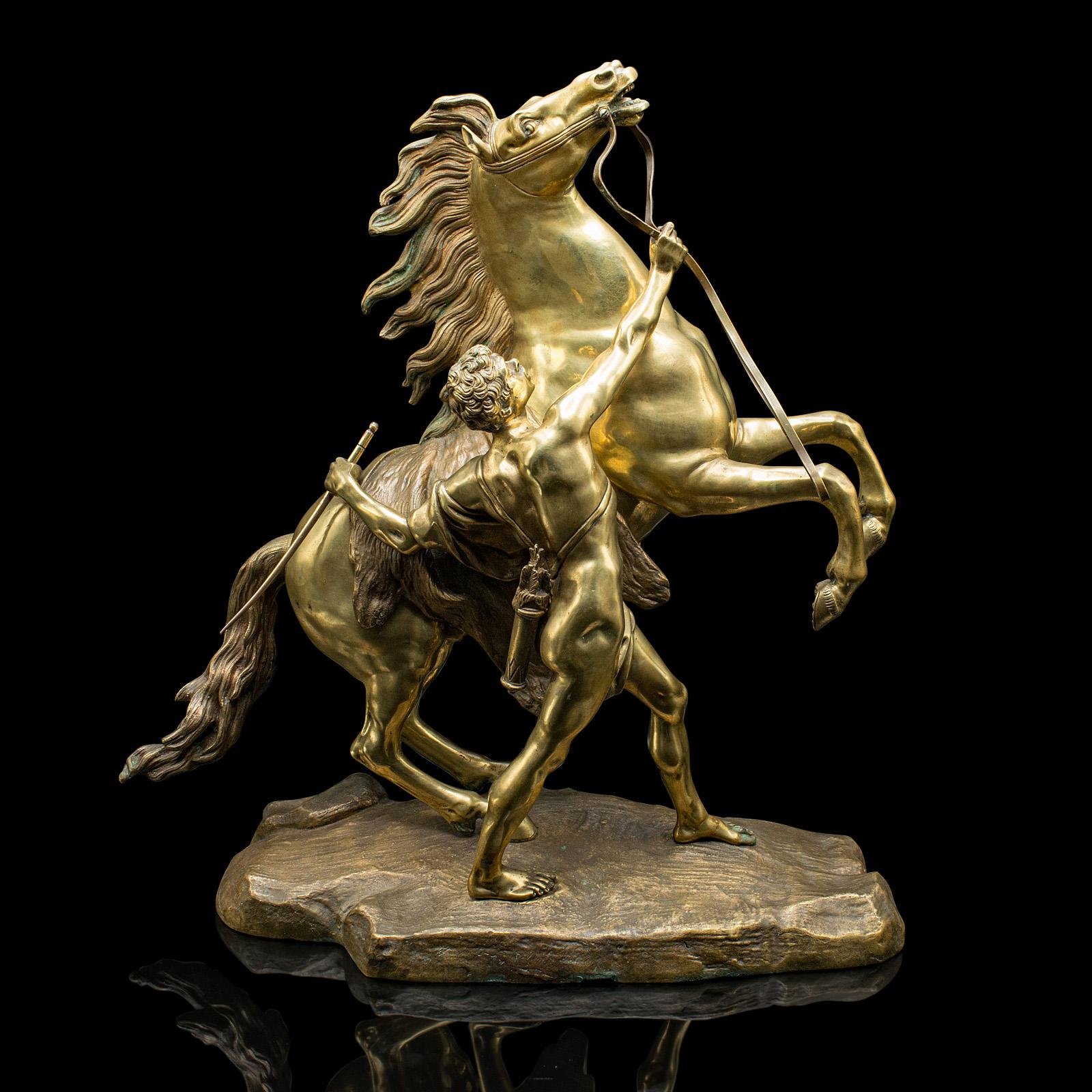 Gran Figura Antigua de Caballo Marly, Francés, Estatua Equina, Bronce, Victoriano, 1880 en Bueno estado para la venta en Hele, Devon, GB