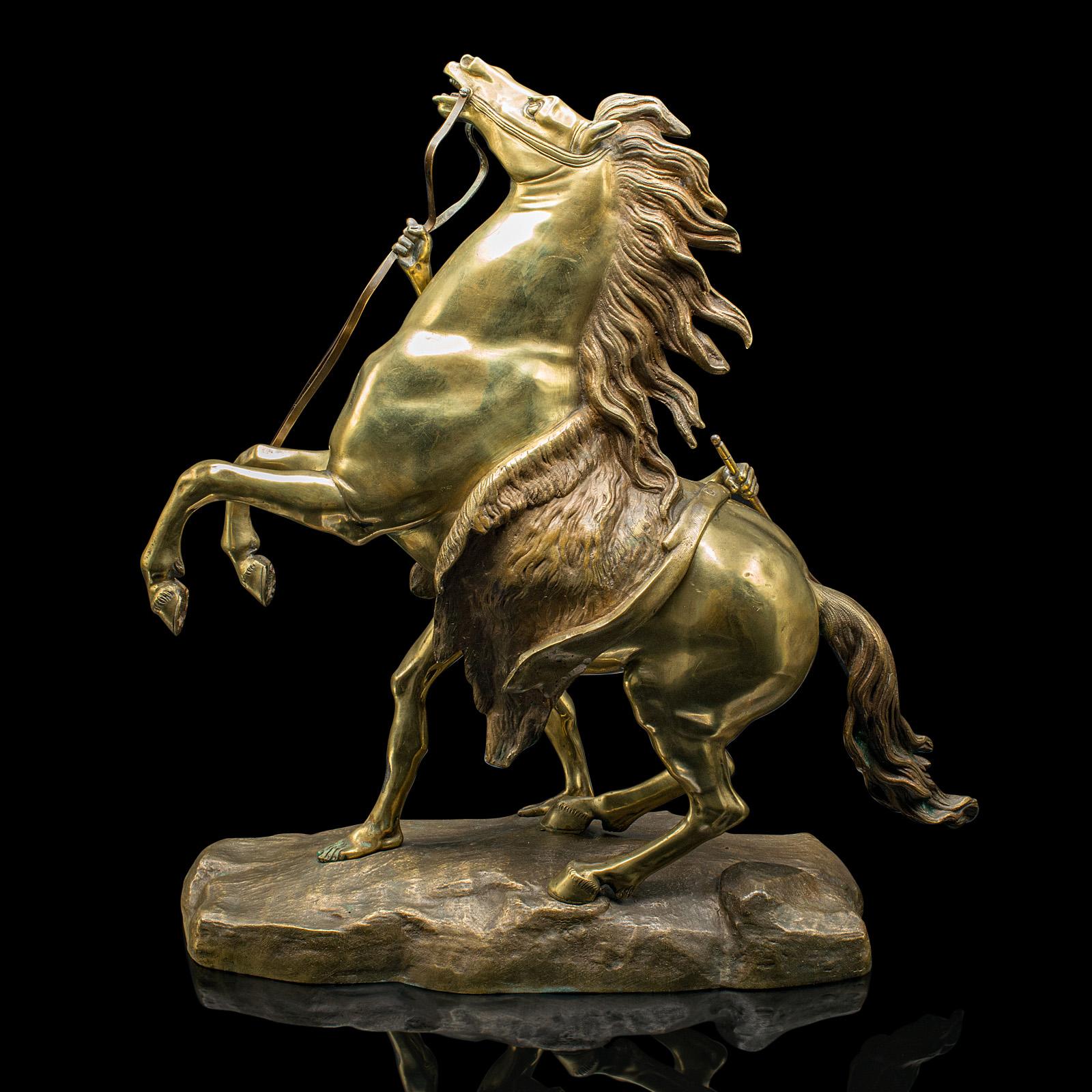 Gran Figura Antigua de Caballo Marly, Francés, Estatua Equina, Bronce, Victoriano, 1880 siglo XIX en venta