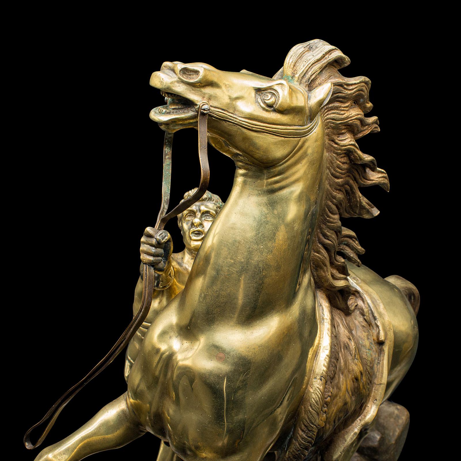 Gran Figura Antigua de Caballo Marly, Francés, Estatua Equina, Bronce, Victoriano, 1880 en venta 1