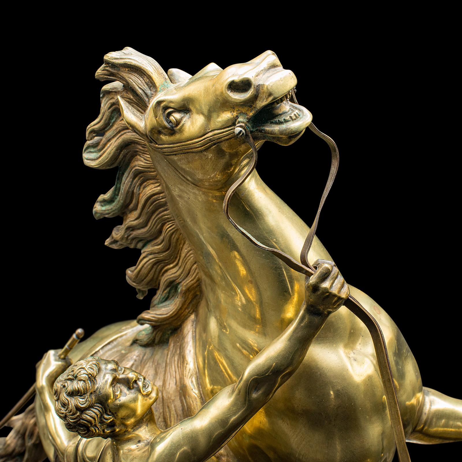 Gran Figura Antigua de Caballo Marly, Francés, Estatua Equina, Bronce, Victoriano, 1880 en venta 3