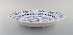 Große antike Meissener „Blaue Zwiebel“ Schale / Schale aus handbemaltem Porzellan