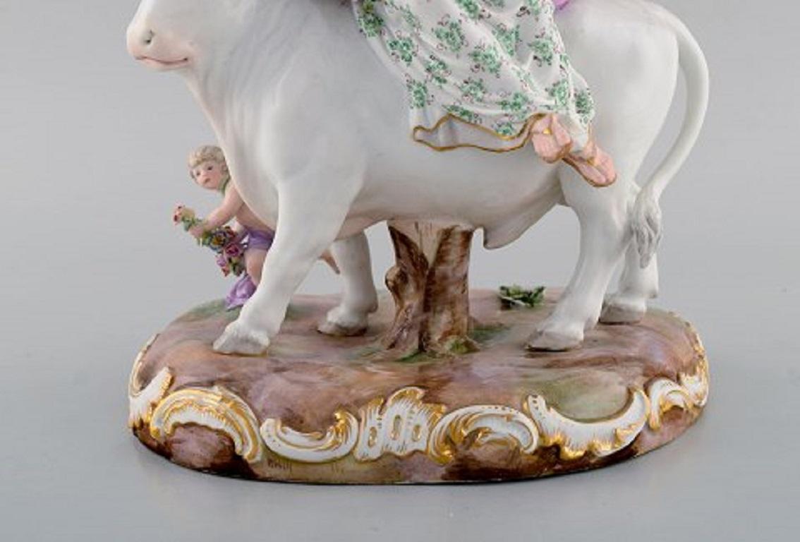 German Large Antique Meissen Porcelain Figurine 