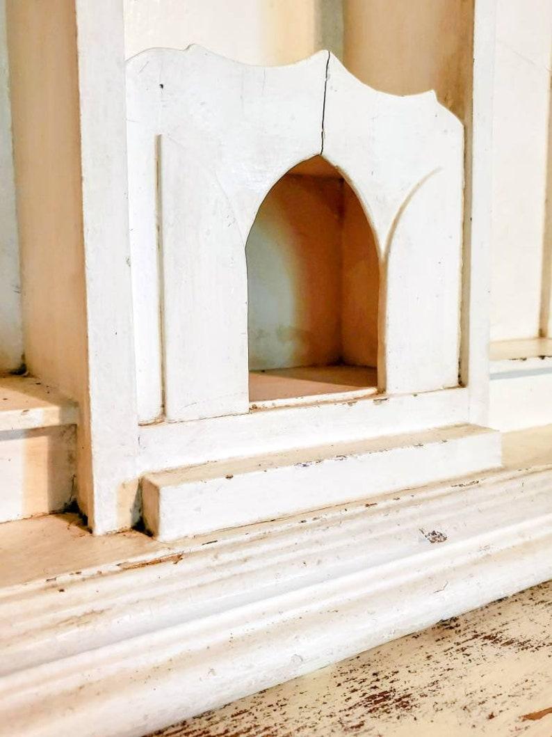 Wood Large Antique Mexican Architectural Religious Niche Altar
