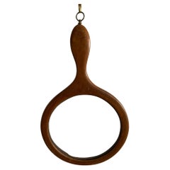 Lupa grande antigua de caoba de mediados del siglo XIX